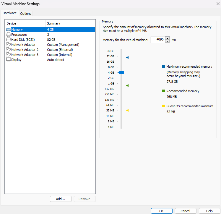 F5 VM Configuration details in VMware Workstation