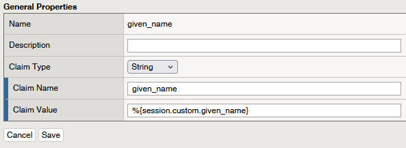 Given name claim creation inside F5 APM